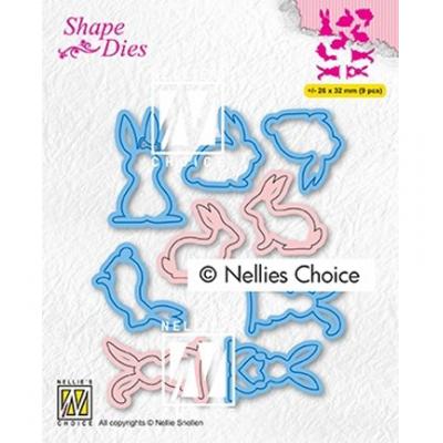Nellie's Choice Shape Dies - Collection Of Hares-1